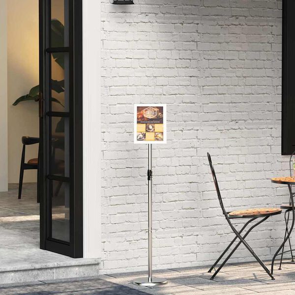 vidaXL Stalci za sajmove Srebrno 25 x 25 x 125 cm Aluminij