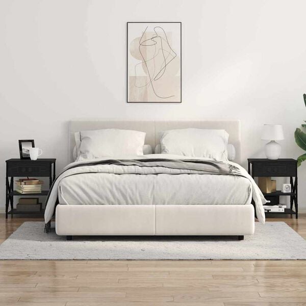 vidaXL Noćni ormar Crni hrast 41 x 31 x 51 cm Konstruirano drvo