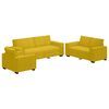 vidaXL 3-dijelni set sofa s jastucima, žuti bar&scaron;un