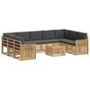 vidaXL Set vanjskih sofa 10 pcs Bijela i antracit 59 x 59 x 37 cm