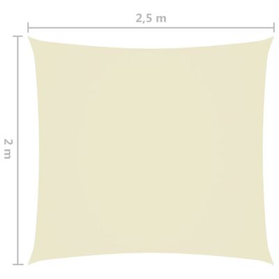 vidaXL Jedro protiv sunca od tkanine Oxford pravokutno 2 x 2,5 m krem
