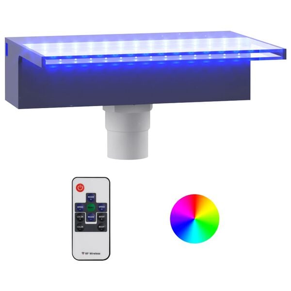 vidaXL Prelijevajući vodopad s RGB LED svjetlima akrilni 30 cm
