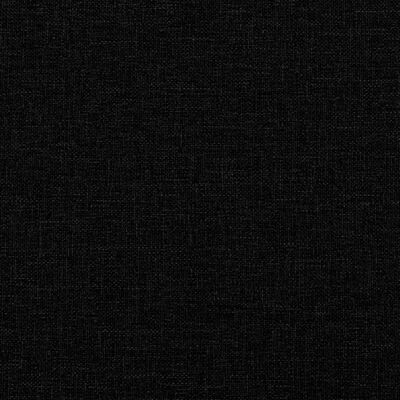 vidaXL Dvosjed na razvlačenje od tkanine s tabureom crni