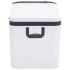 vidaXL Prijenosni hladnjak s ručkom i adapterom crno-bijeli 25 L PP/PE