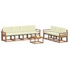 vidaXL Set vanjskih sofa s jastukom 8 pcs Prirodna i krem