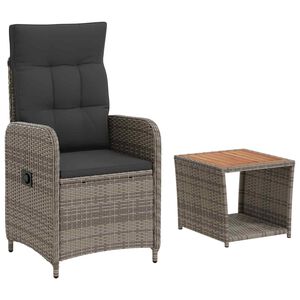 vidaXL Set lounge namje&scaron;taja za vrt 2 kom. Svijetlo siva i tamno siva