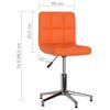 3087661 vidaXL Swivel Dining Chair Orange Faux Leather (334402)