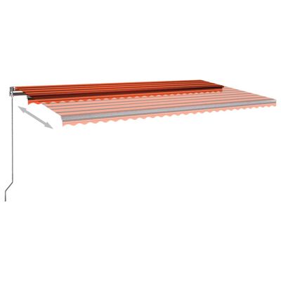 vidaXL Samostojeća automatska tenda 600 x 300 cm narančasto-smeđa