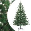 vidaXL Umjetno božićno drvce s nogom 150 cm PVC i metal Zelena
