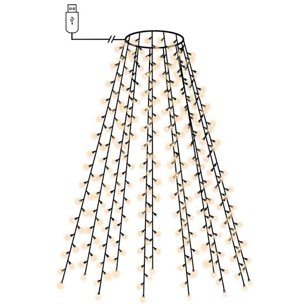 Mrežasta rasvjeta za božićno drvce sa 180 LED žarulja 180 cm