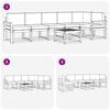 vidaXL Set vanjskih sofa s jastukom 7 pcs Prirodna i krem
