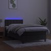 vidaXL Krevet box spring s madracem LED tamnosivi 100x200 cm bar&scaron;un
