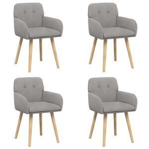 vidaXL Trpezarijske stolice 4 kom. Boucl&eacute; Svjetlosiva 59 x 57 x 85 cm