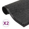vidaXL Otirači za pra&scaron;inu 2 kom pravokutni čupavi 90 x 150 cm antracit