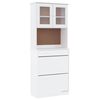 vidaXL Visoka komoda ALTA bijela 77 x 35 x 188 cm od masivne borovine