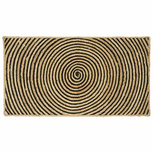 vidaXL Tepih za područje Prirodna i crna 60 x 110 cm Juta
