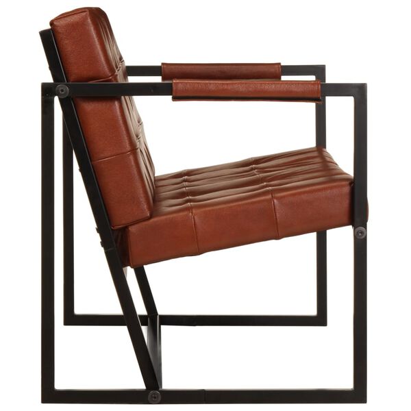 vidaXL Dvosjed od prave kozje kože smeđi