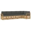 vidaXL Set vanjskih sofa 6 pcs Bijela i antracit 308 x 130,5 x 73 cm