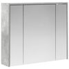 vidaXL Kupaonski ormar s ogledalom Betonski sivi 73,5 x 16 x 62,5 cm