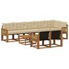 vidaXL Set vanjskih sofa 9 kom. Prirodna i bež
