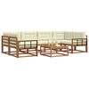 vidaXL Set vanjskih sofa s jastukom 7 pcs Prirodna i krem