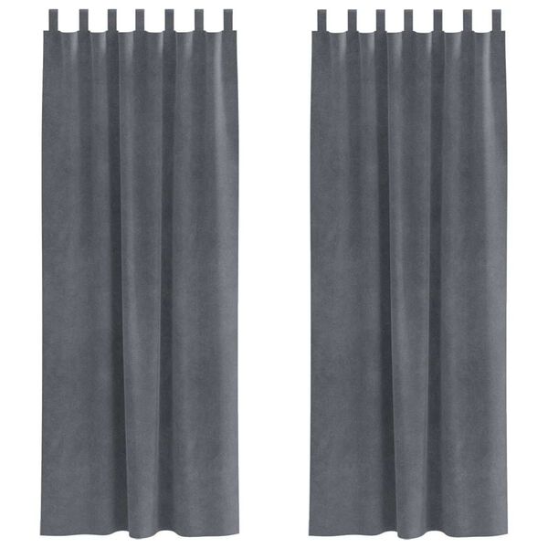 vidaXL Zavjese za zamračivanje 2 pcs Svijetlo siva 140 x 245 cm Bar&scaron;un