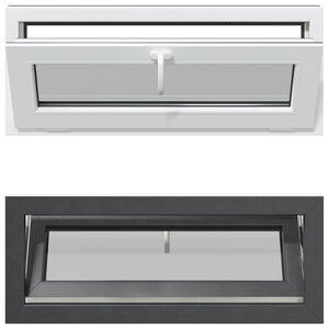vidaXL Prozor za podrum RISOR 110 x 40 cm PVC i staklo Antracit