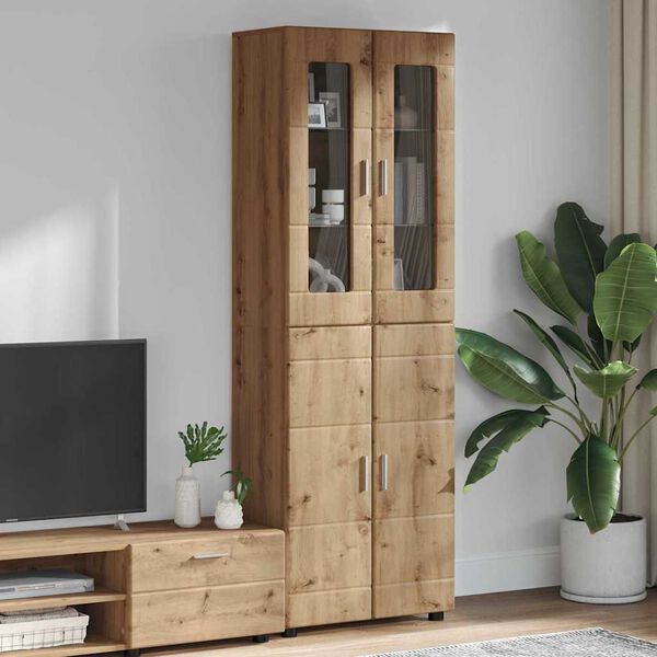 vidaXL Highboard Umjetnički hrast 60 x 35 x 182 cm Konstruirano drvo