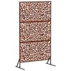 vidaXL Zaslon za privatnost 100 x 50 x 180 cm Otporni čelik Rđa