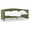 vidaXL Dnevni ležaj s USB-om tamnozeleni bar&scaron;unasti 90 x 200 cm