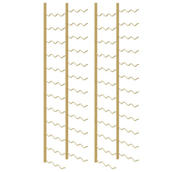 vidaXL Zidni stalak za vino za 36 boca 2 kom zlatni željezni