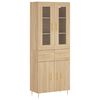 vidaXL Visoka komoda hrasta sonome 69,5x34x180cm od konstruiranog drva