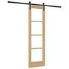 vidaXL Klizna vrata ORKDAL Prirodna i crna 61 x 198,5 cm