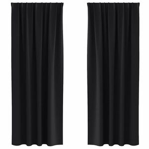 vidaXL Zavjese za blackout s prstenovima 2 kom. Crna 225 x 140 cm