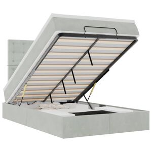 vidaXL Okvir za krevet s madracima svjetlosivi 120x190 cm bar&scaron;unasti