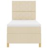 vidaXL Krevet s opruga kutije s madracem Krema 100 x 200 cm tkanina