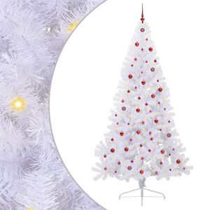 vidaXL Umjetno božićno drvce Bijela 240 cm PVC i čelik