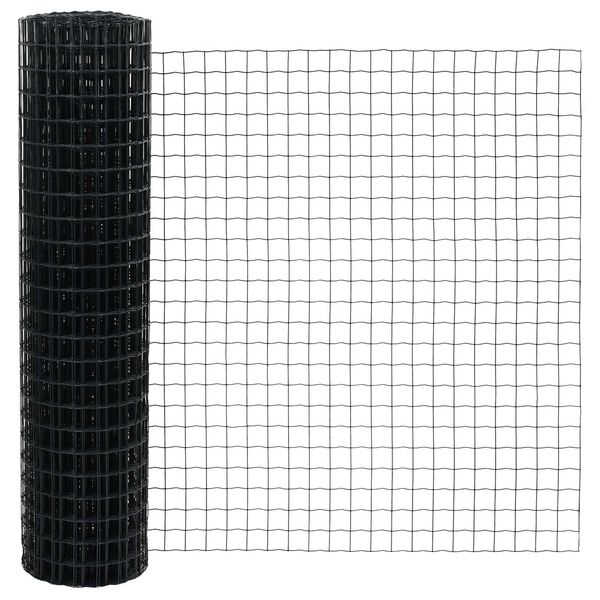 vidaXL Euro ograda Siva 1.2 x 25 m Željezo prekriveno PVC-om