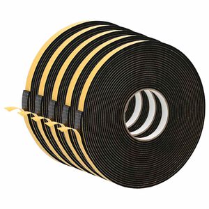 vidaXL Samoljepljiva pjenasta traka 5 kom. Crna 20mm x 10m CR pjena