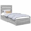 vidaXL Krevetna konstrukcija Siva Sonoma 90 x 190 cm Konstruirano drvo