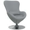 vidaXL Jajolika fotelja Svijetlo siva 63 x 73 x 90 cm tkanina