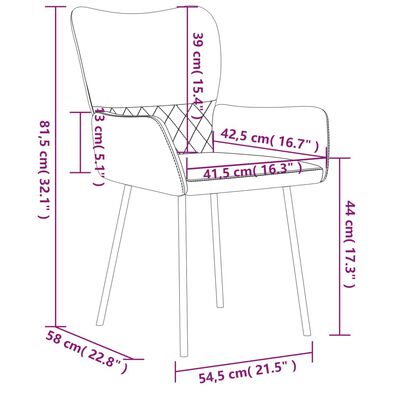 vidaXL Blagovaonske stolice od tkanine i umjetne kože 2 kom crne