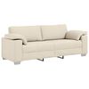 vidaXL Sofa za 3 osobe Bež 220 cm Platnasta tkanina