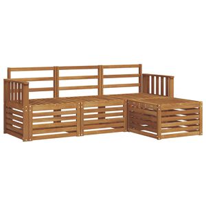 vidaXL Set vanjskih sofa 4 pcs Prirodna