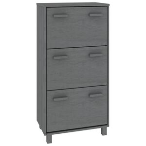 vidaXL Ormarić za cipele HAMAR tamnosivi 59,5x35x117 cm od borovine