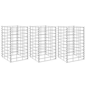 vidaXL Gabionske povi&scaron;ene gredice 3 kom 30 x 30 x 50 cm željezne