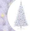 vidaXL Umjetno božićno drvce Bijela 240 cm PVC i čelik