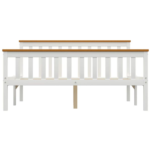 vidaXL Okvir za krevet s 2 ladice bijeli 140 x 200 cm masivna borovina