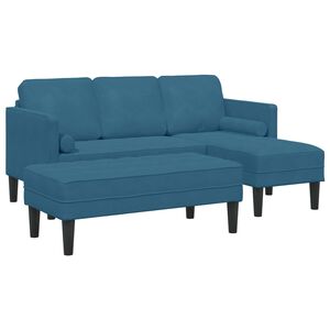 vidaXL Set sofe 2 kom. Plava Poliester