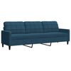 vidaXL 3-dijelni set sofa s jastucima plavi bar&scaron;unasti